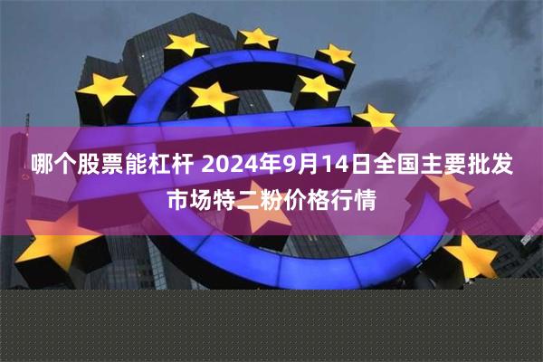 哪个股票能杠杆 2024年9月14日全国主要批发市场特二粉价格行情