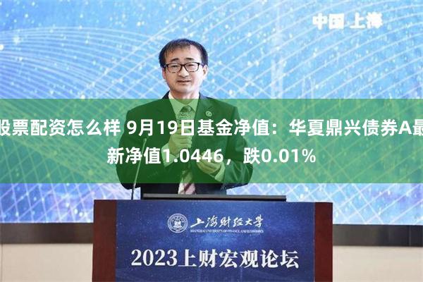 股票配资怎么样 9月19日基金净值：华夏鼎兴债券A最新净值1.0446，跌0.01%