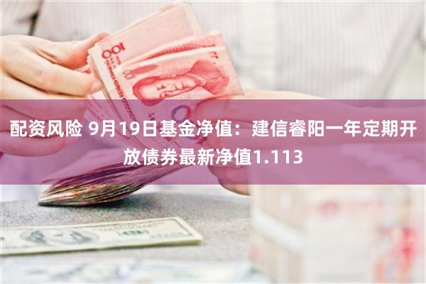 配资风险 9月19日基金净值：建信睿阳一年定期开放债券最新净值1.113