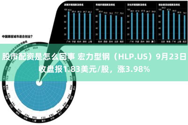 股市配资是怎么回事 宏力型钢（HLP.US）9月23日收盘报1.83美元/股，涨3.98%