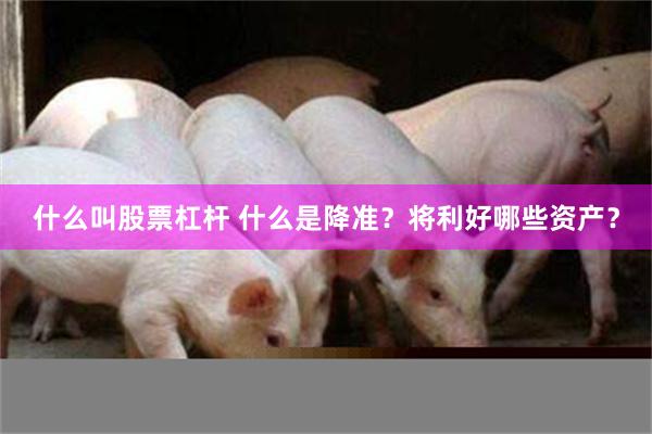什么叫股票杠杆 什么是降准？将利好哪些资产？