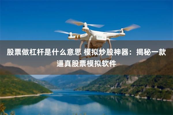 股票做杠杆是什么意思 模拟炒股神器：揭秘一款逼真股票模拟软件