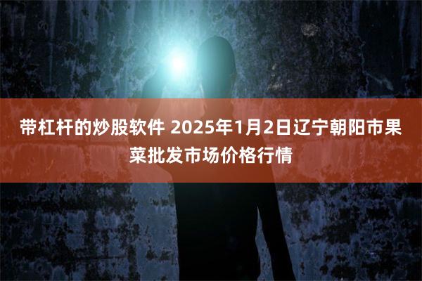 带杠杆的炒股软件 2025年1月2日辽宁朝阳市果菜批发市场价格行情