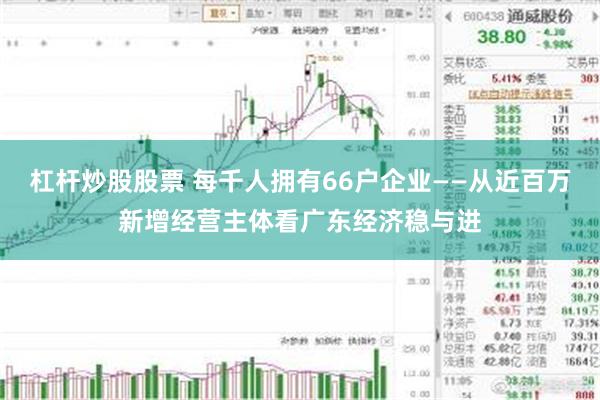 杠杆炒股股票 每千人拥有66户企业——从近百万新增经营主体看广东经济稳与进