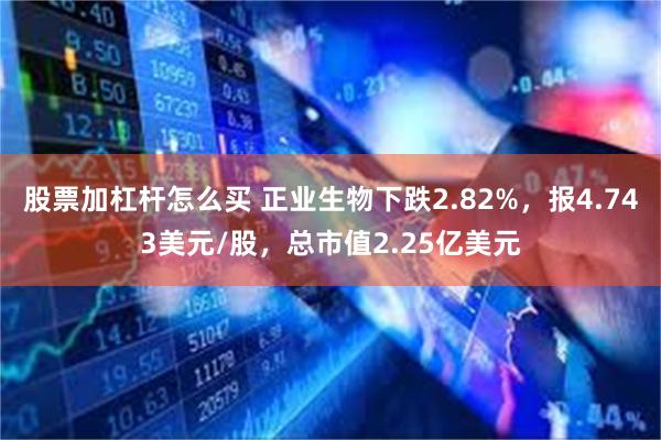 股票加杠杆怎么买 正业生物下跌2.82%，报4.743美元/股，总市值2.25亿美元