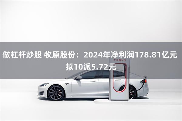 做杠杆炒股 牧原股份：2024年净利润178.81亿元 拟10派5.72元