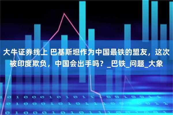 大牛证券线上 巴基斯坦作为中国最铁的盟友，这次被印度欺负，中国会出手吗？_巴铁_问题_大象