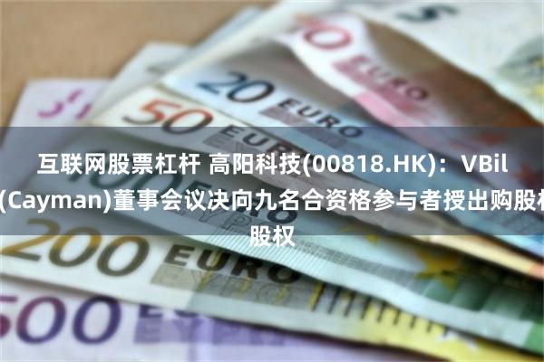 互联网股票杠杆 高阳科技(00818.HK)：VBill (Cayman)董事会议决向九名合资格参与者授出购股权