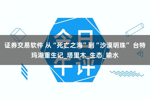 证券交易软件 从“死亡之海”到“沙漠明珠” 台特玛湖重生记_塔里木_生态_输水