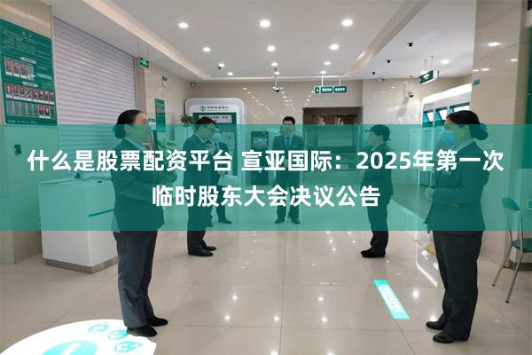 什么是股票配资平台 宣亚国际：2025年第一次临时股东大会决议公告