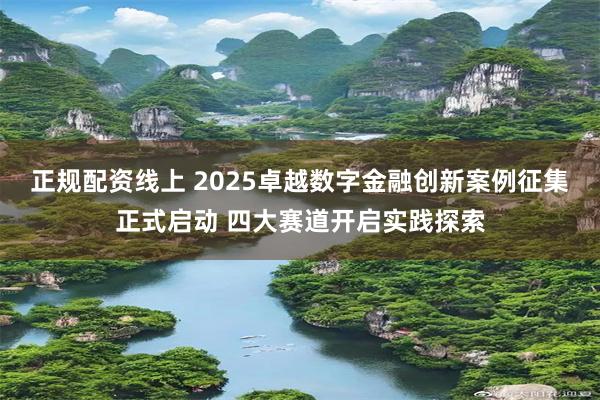 正规配资线上 2025卓越数字金融创新案例征集正式启动 四大赛道开启实践探索
