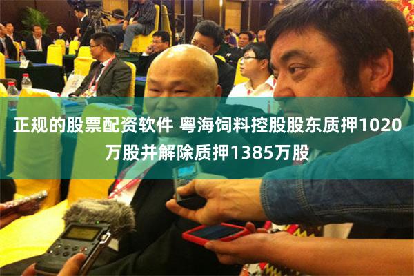 正规的股票配资软件 粤海饲料控股股东质押1020万股并解除质押1385万股