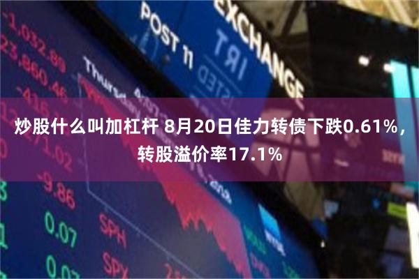 炒股什么叫加杠杆 8月20日佳力转债下跌0.61%，转股溢价率17.1%