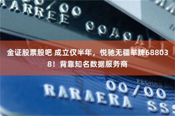 金证股票股吧 成立仅半年，悦驰无疆举牌688038！背靠知名数据服务商